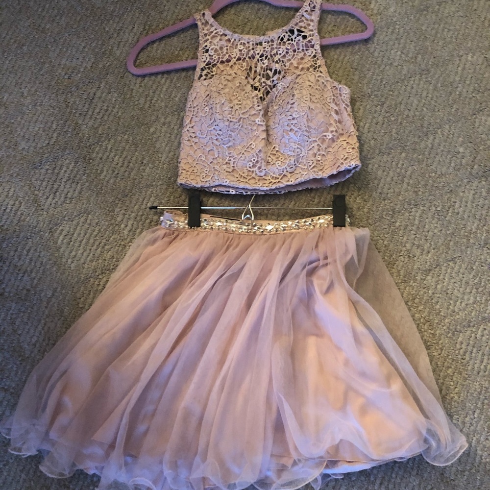2 piece formal dress